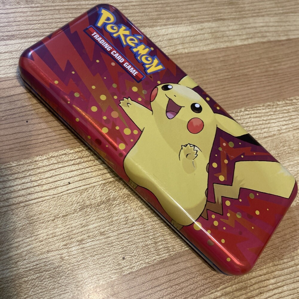 Nintendo Pokemon Trading Card Game Pikachu Pencil Case Metal Tin ONLY RARE 2022
